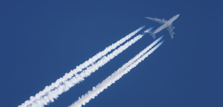 a jet flying in the sky