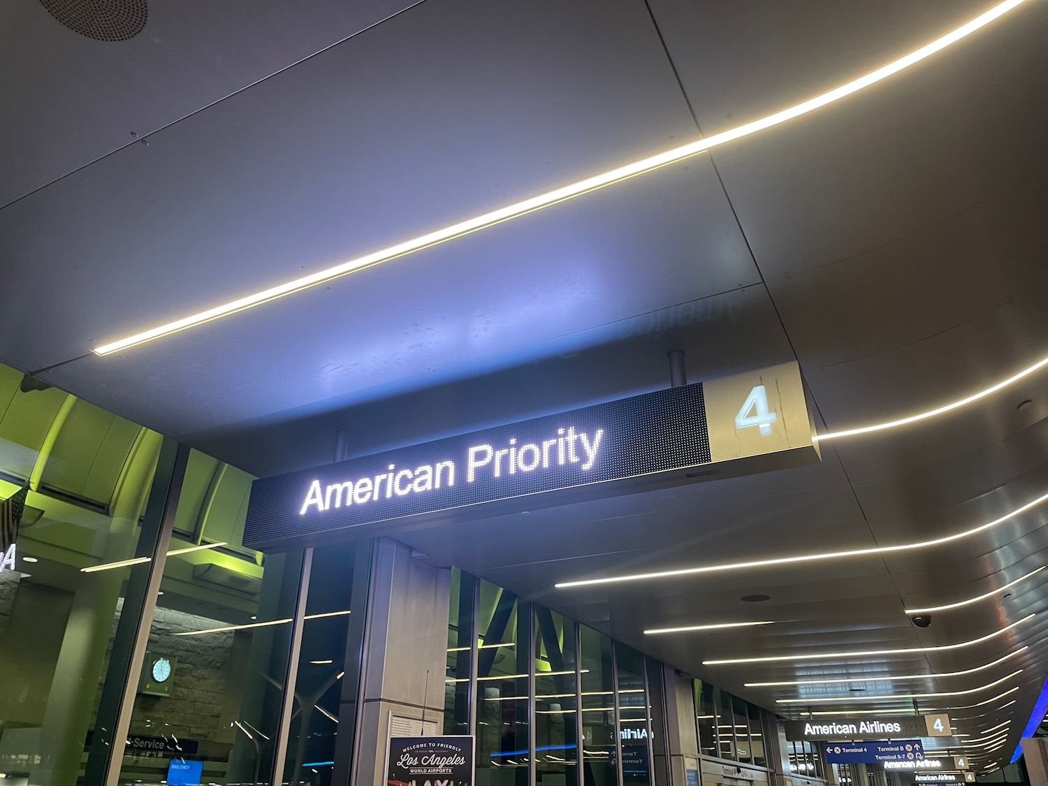 a sign on the ceiling of a building