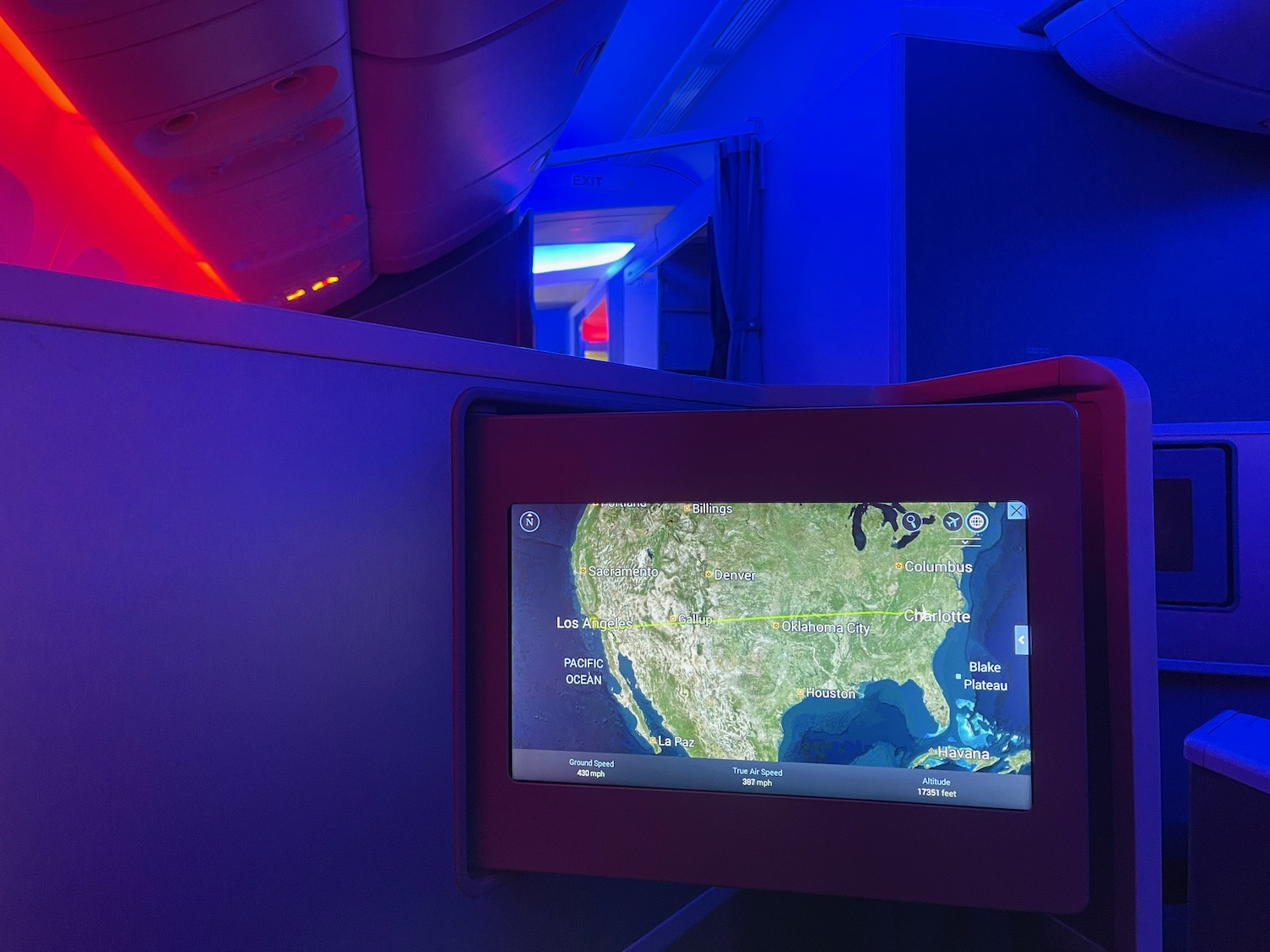 a screen on a plane