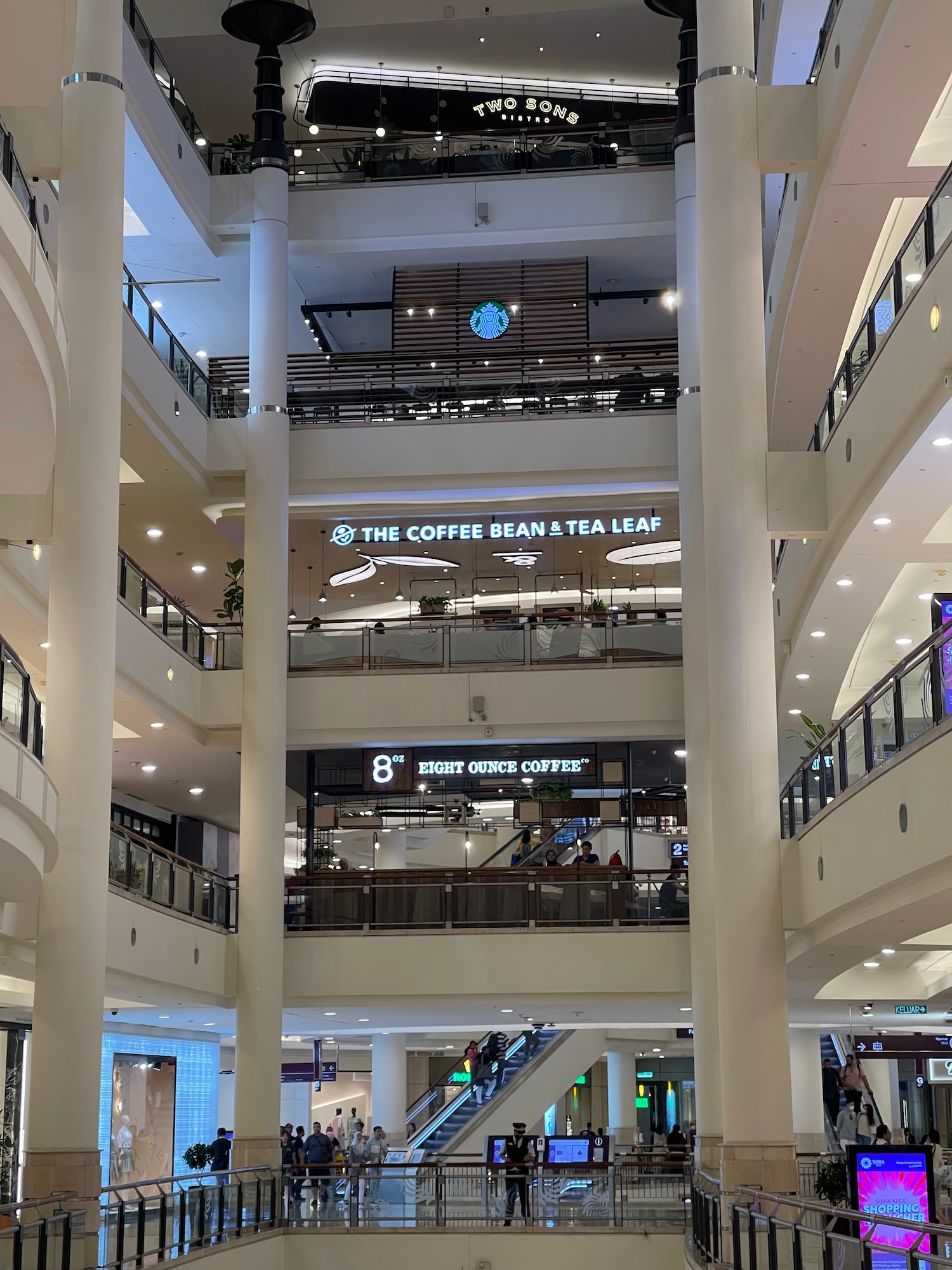 a large building with many floors and many stairs