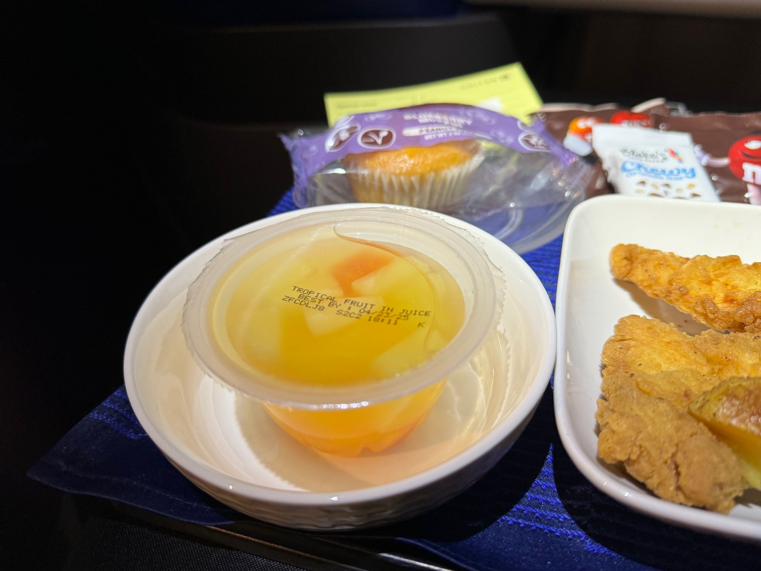 a bowl of food on a tray