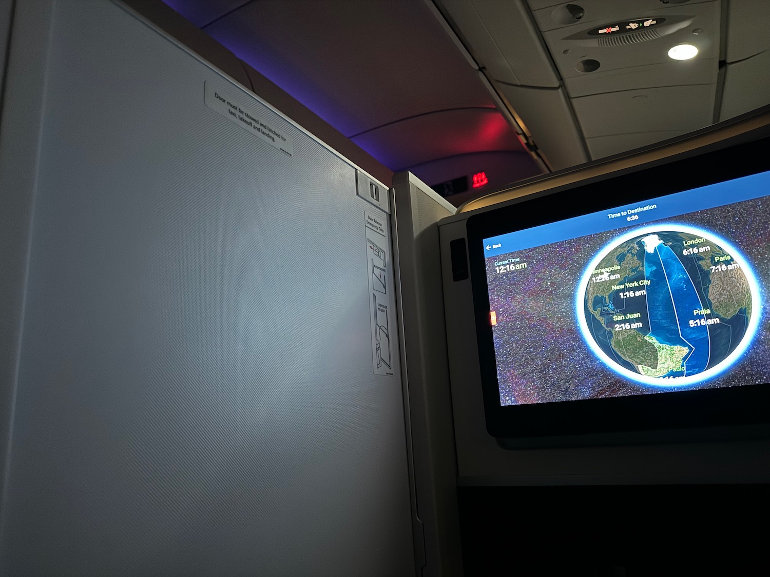 a screen on a plane