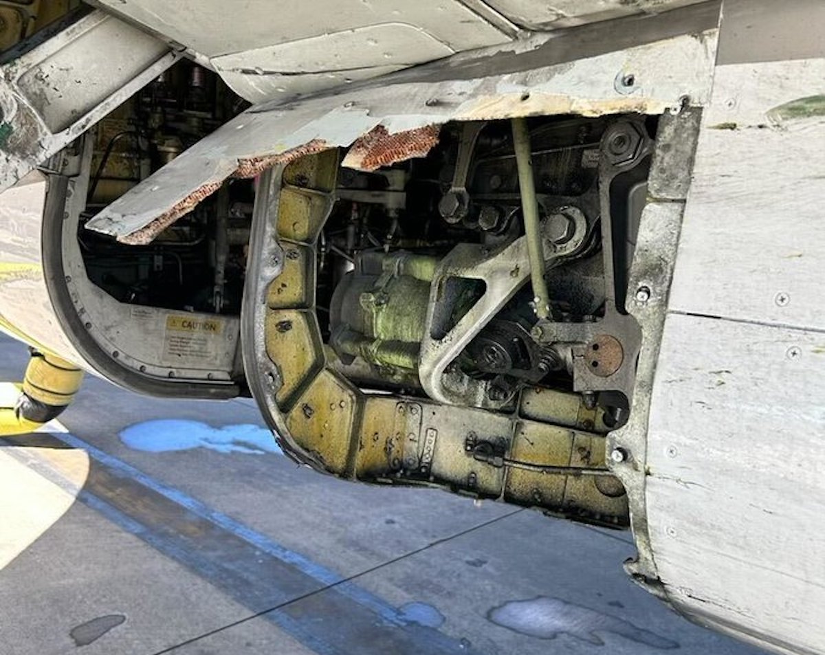 the inside of a plane