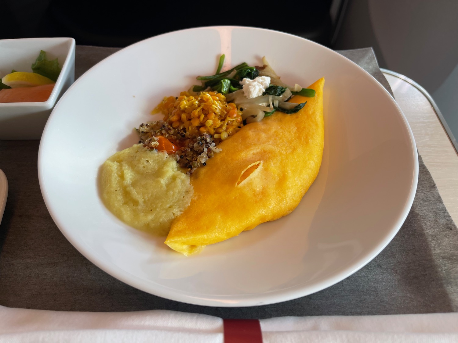 a plate of food on a table