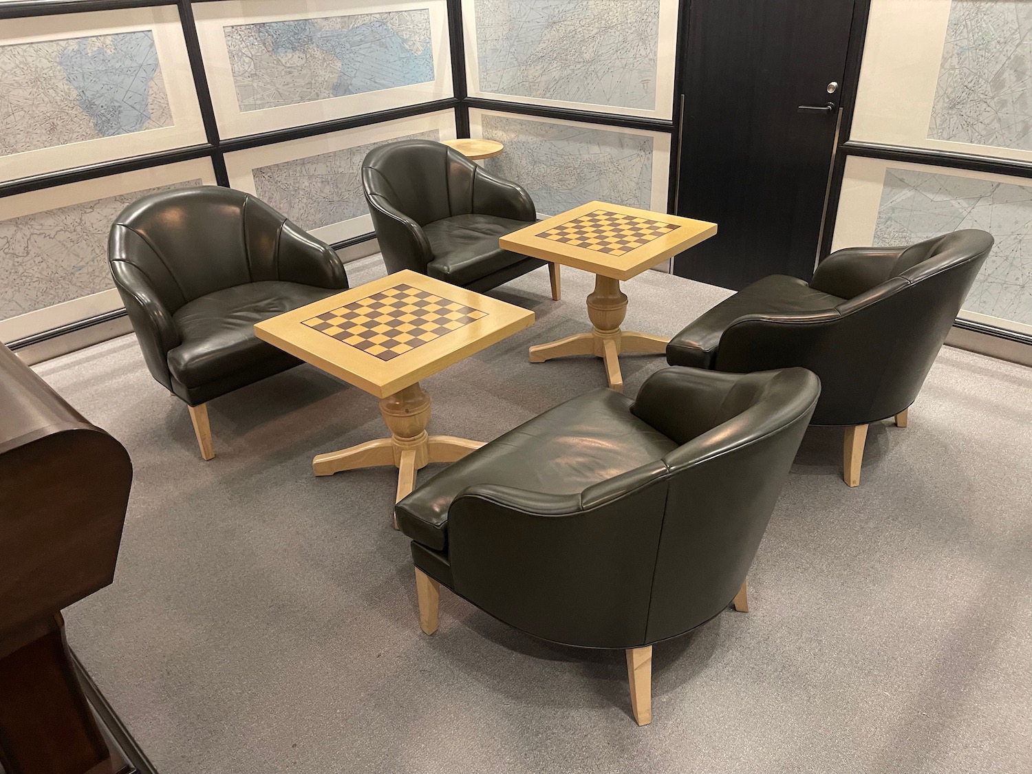 a group of chairs and a table