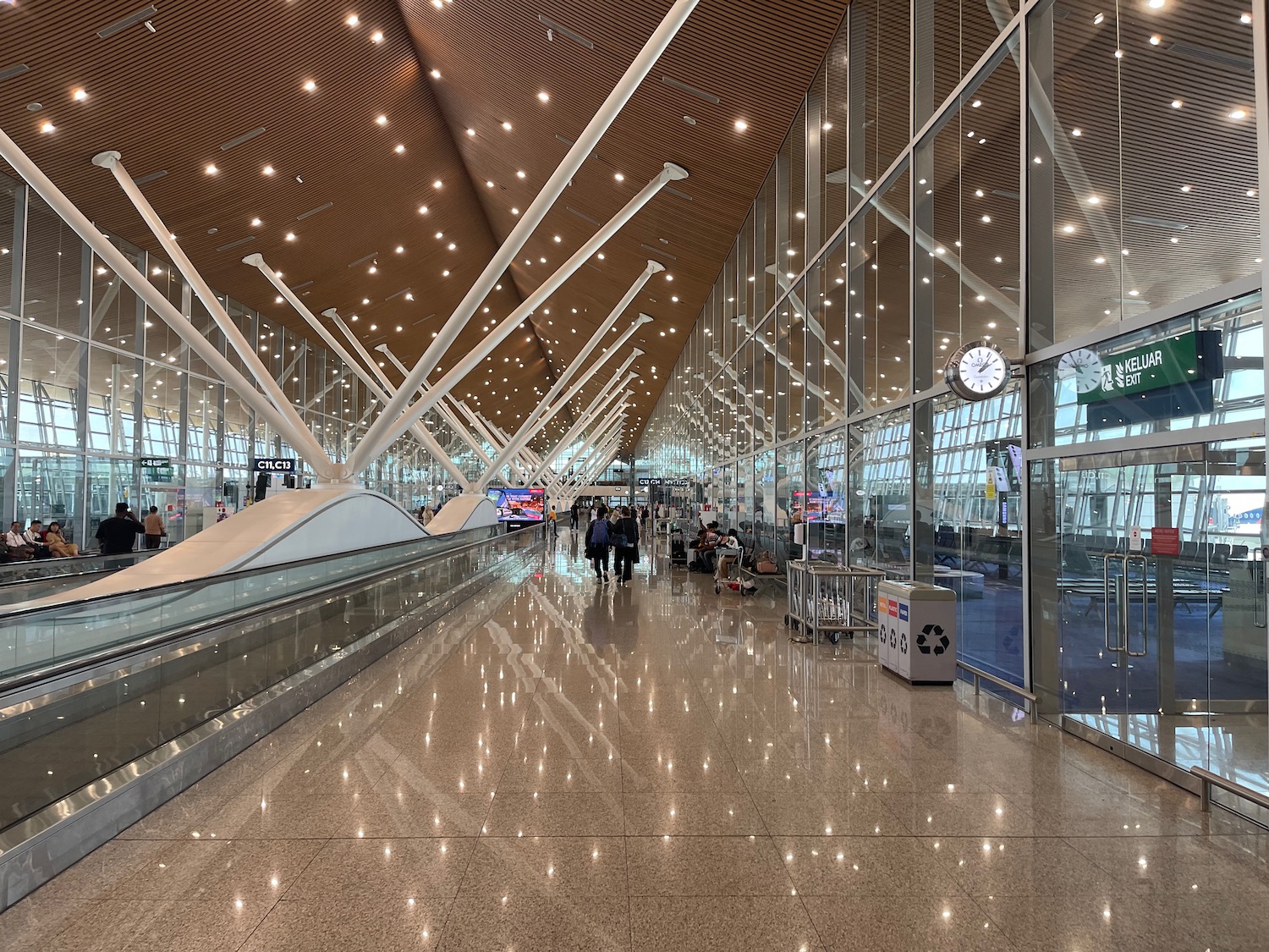 a walkway inside a building