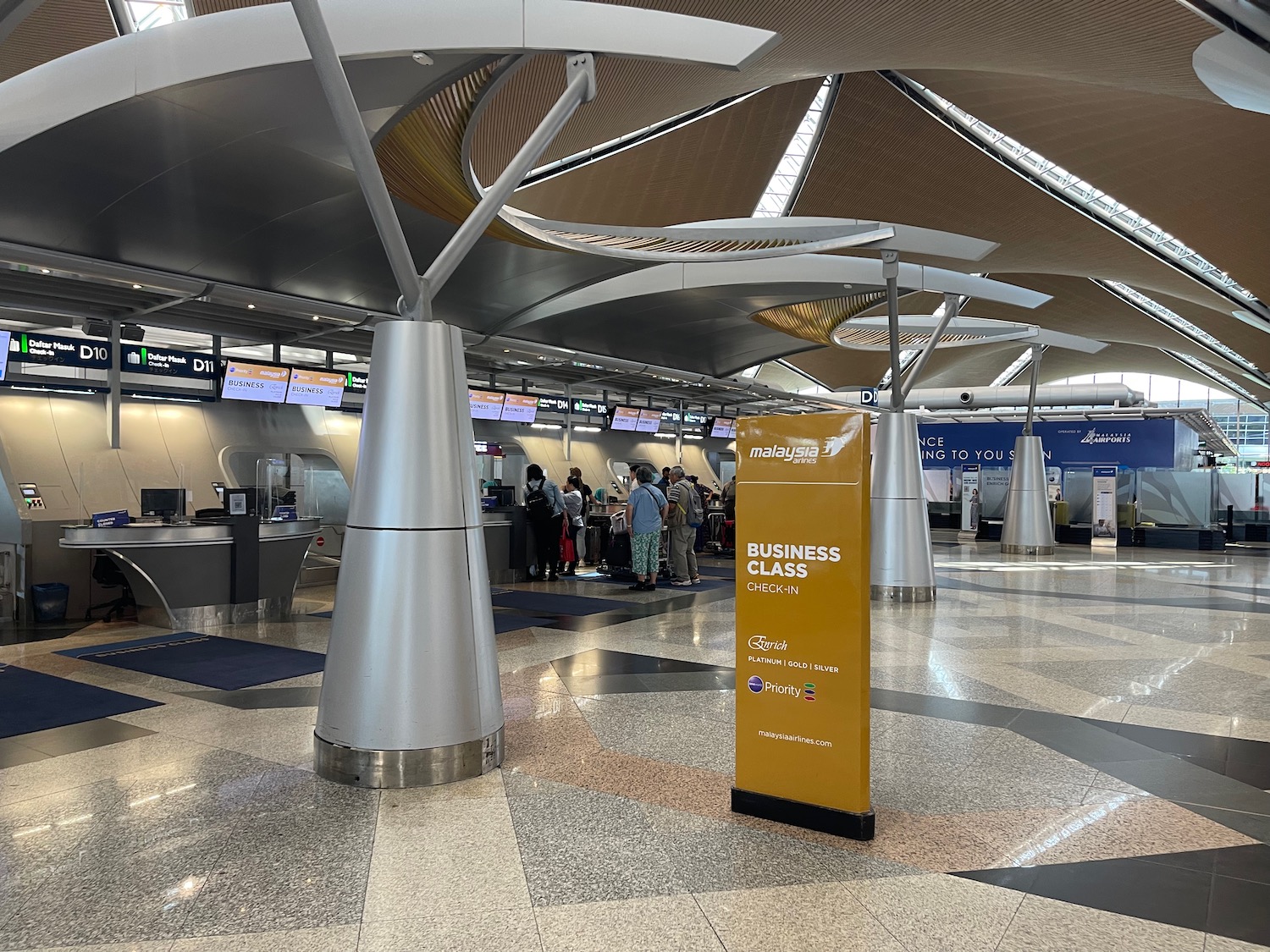 a group of people in an airport