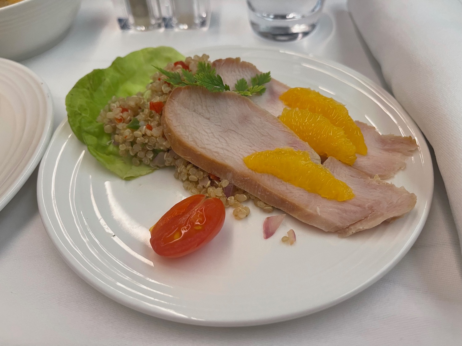 a plate of food on a table