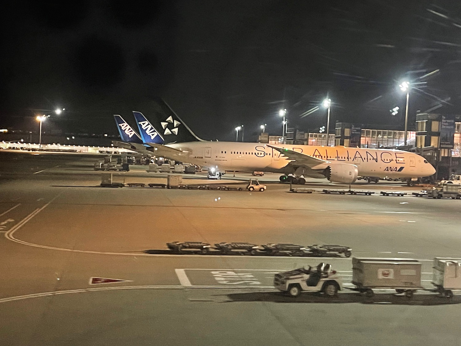 a large airplane at an airport