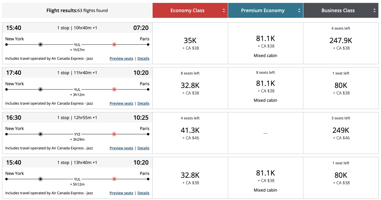 lifemiles transfer bonus aeroplan business class pricing