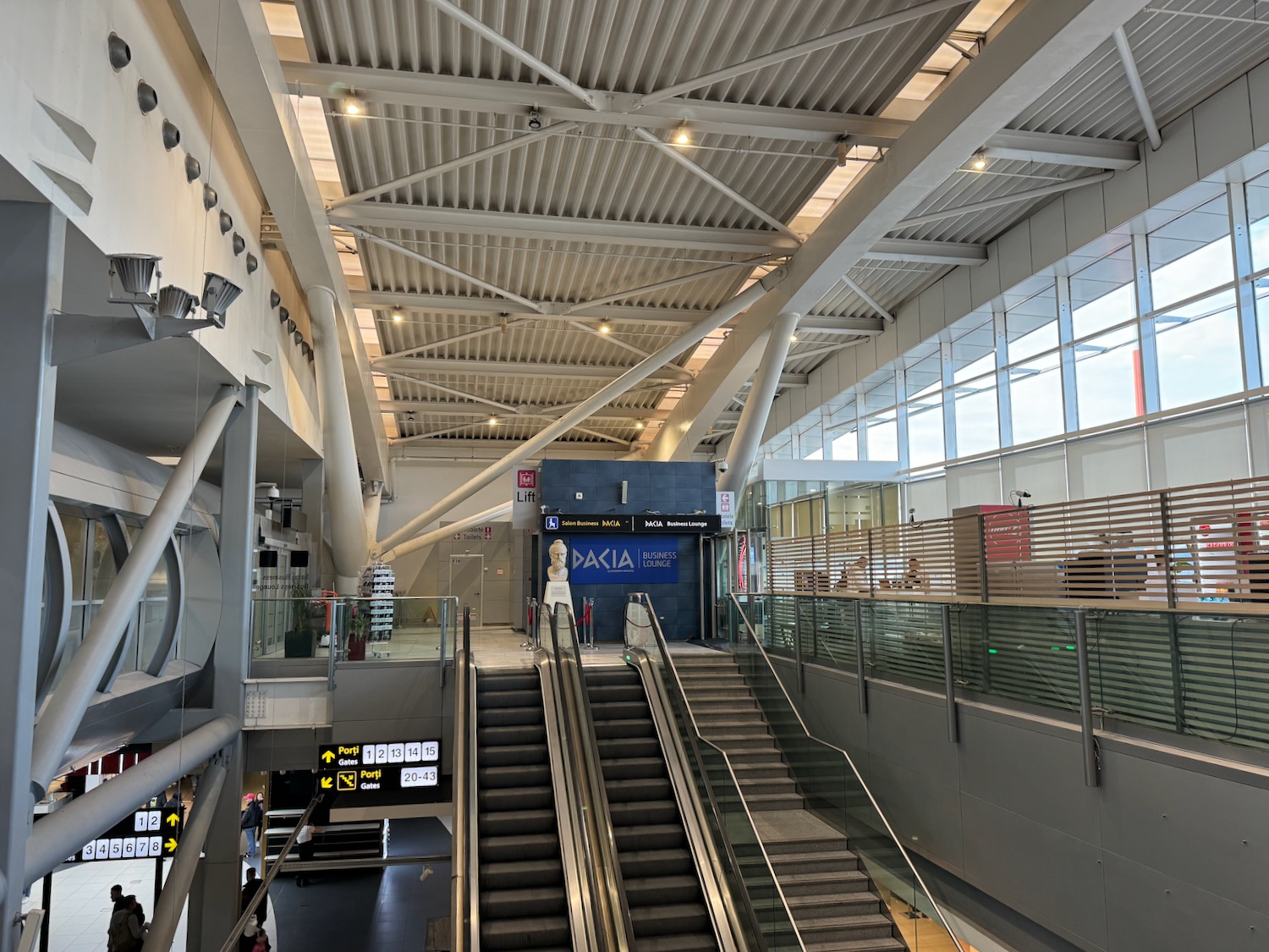 a escalator in a building