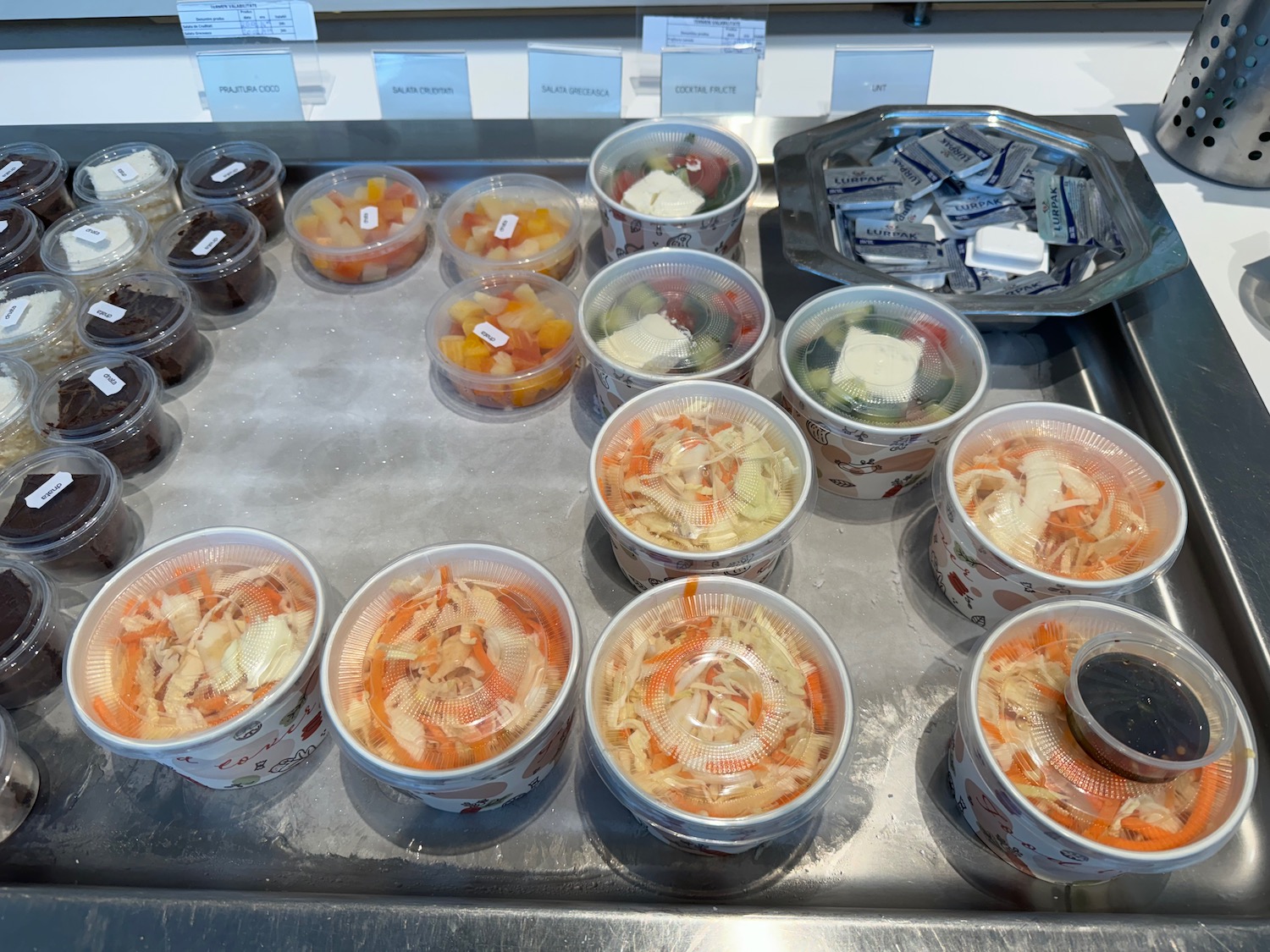 a tray of food on a counter