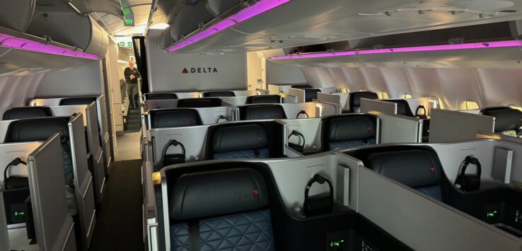 a row of seats in an airplane