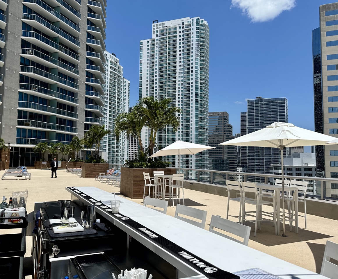 Hyatt Centric Brickell Miami pool deck bar