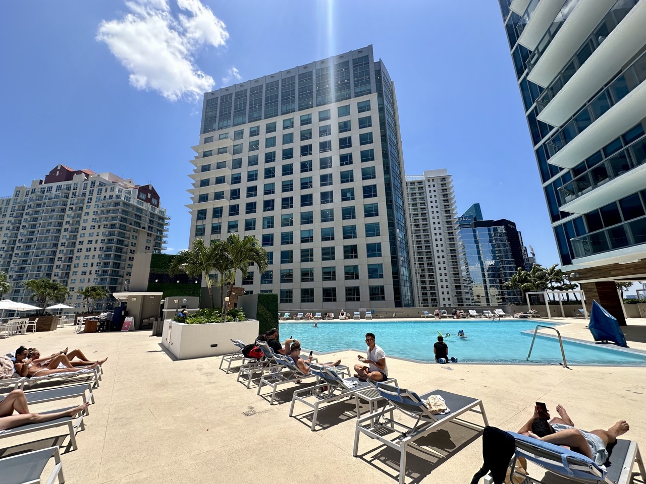 Hyatt Centric Brickell Miami pool with people