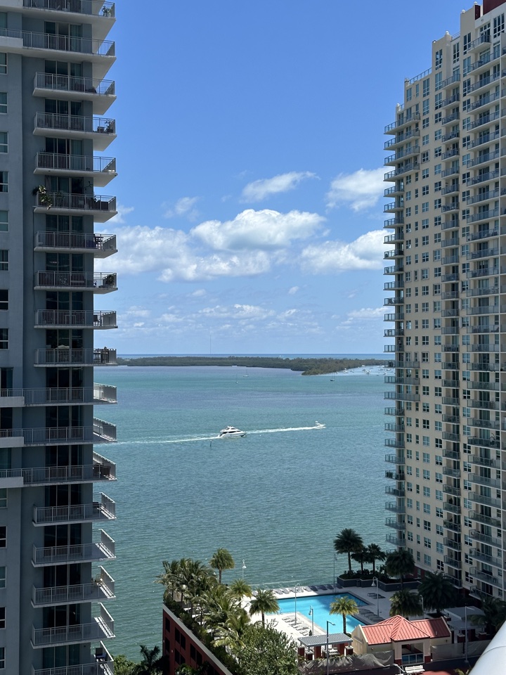 Hyatt Centric Brickell Miami view of the bay
