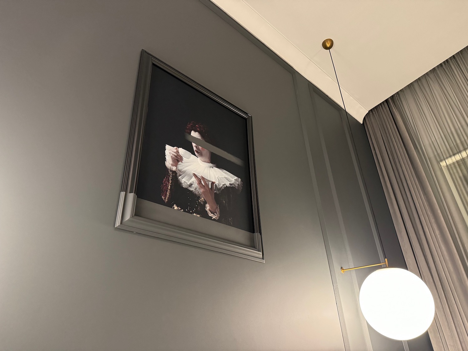 a framed picture on a wall