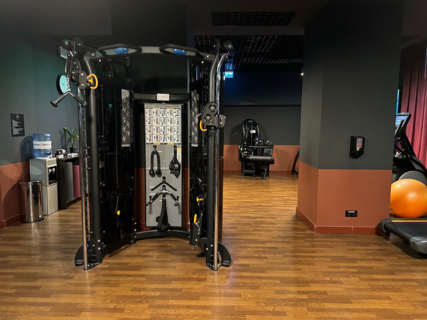 a gym with a machine