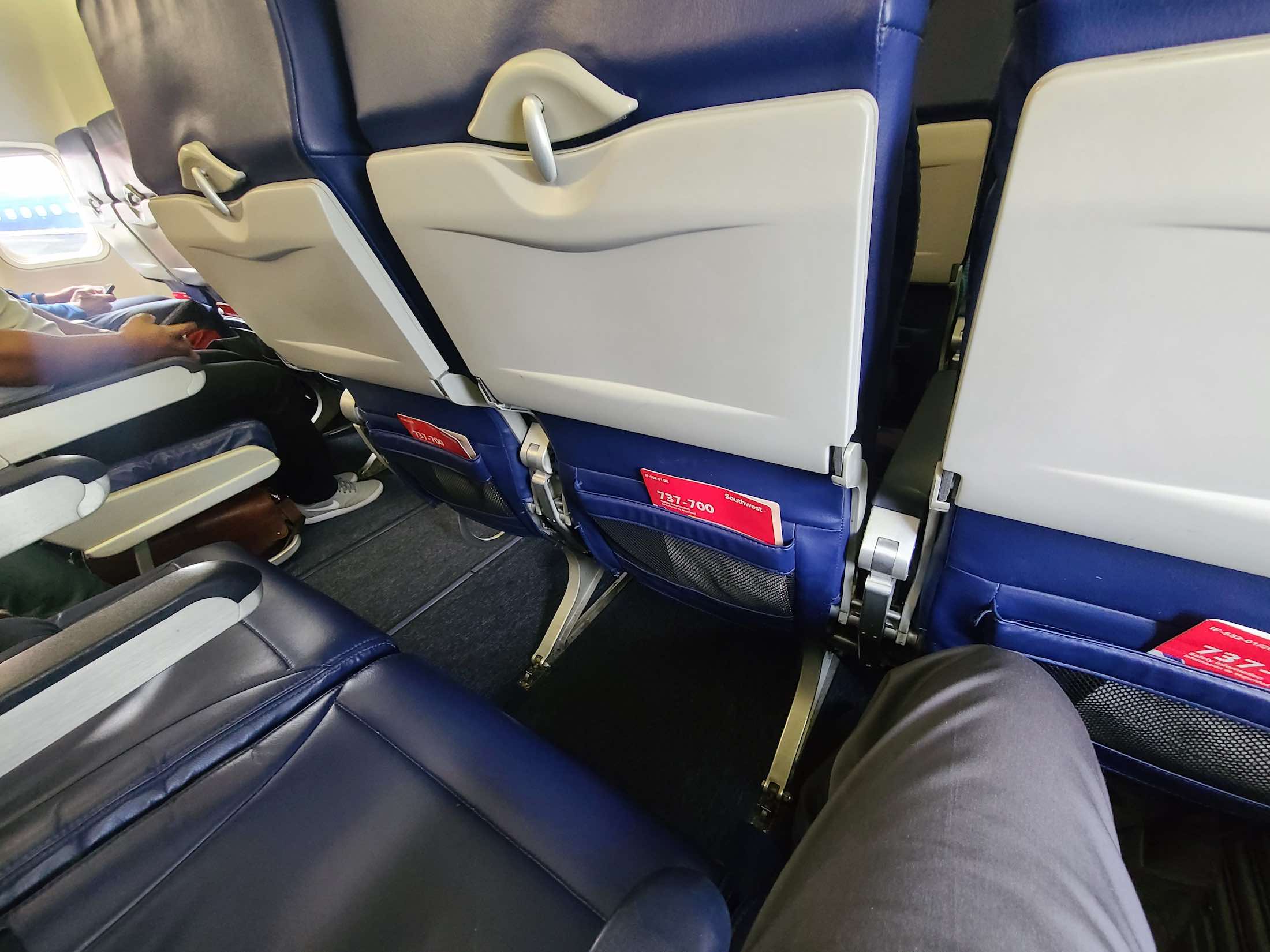 seats in an airplane with a seat
