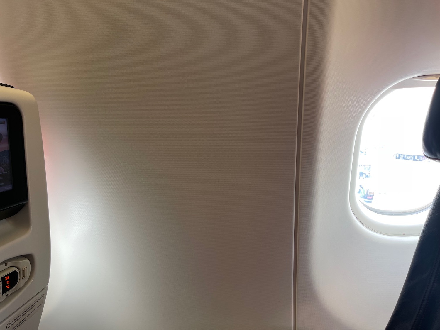 a window in an airplane