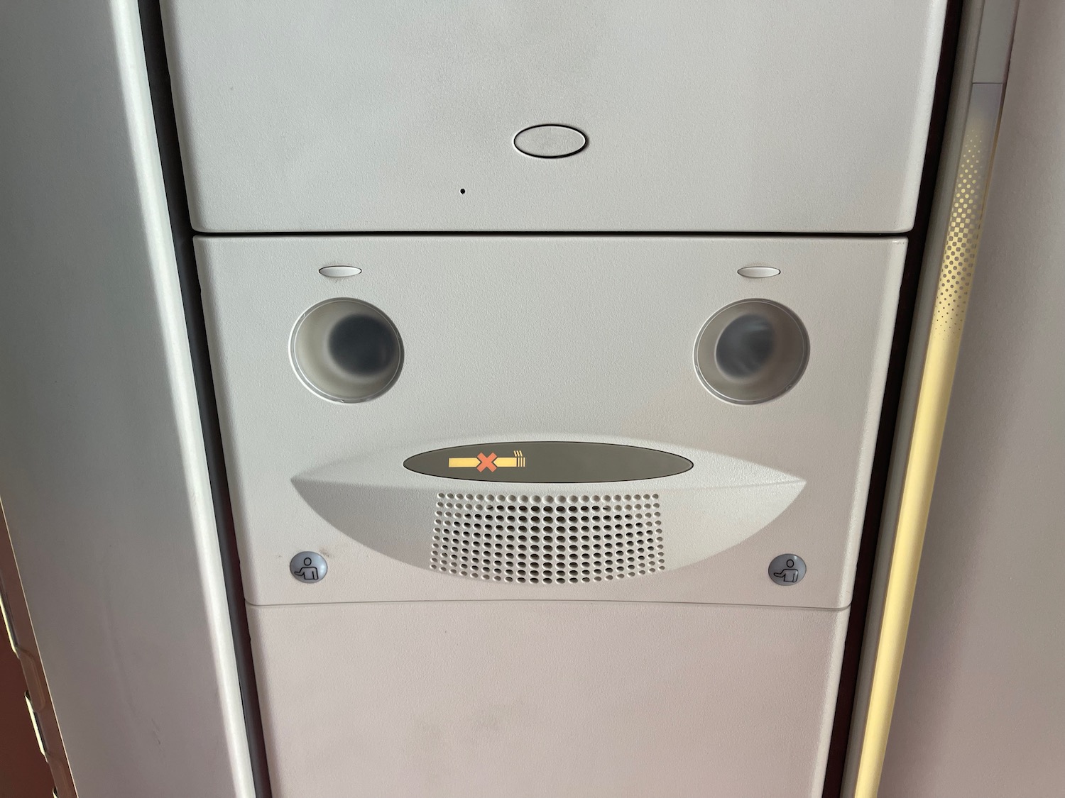 a speaker and speaker on a plane
