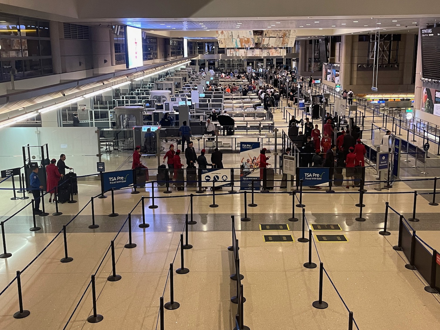 a group of people in an airport