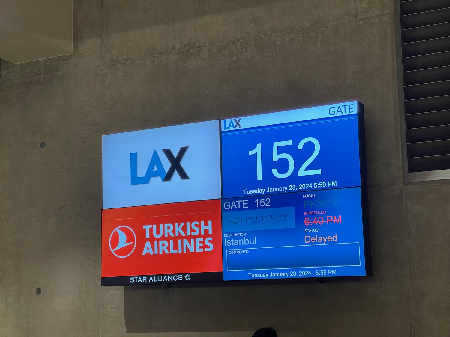 a screen with a number of flights and time