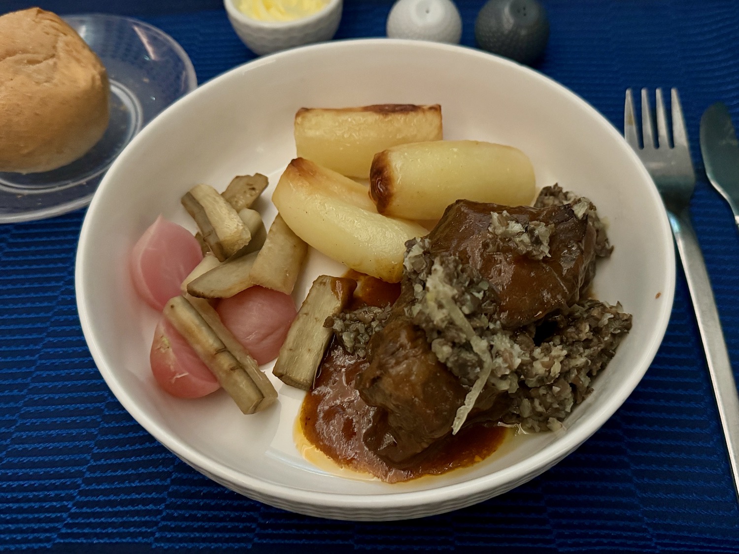 a bowl of food on a table