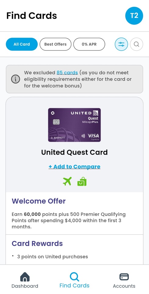 cardright credit card app recommendation