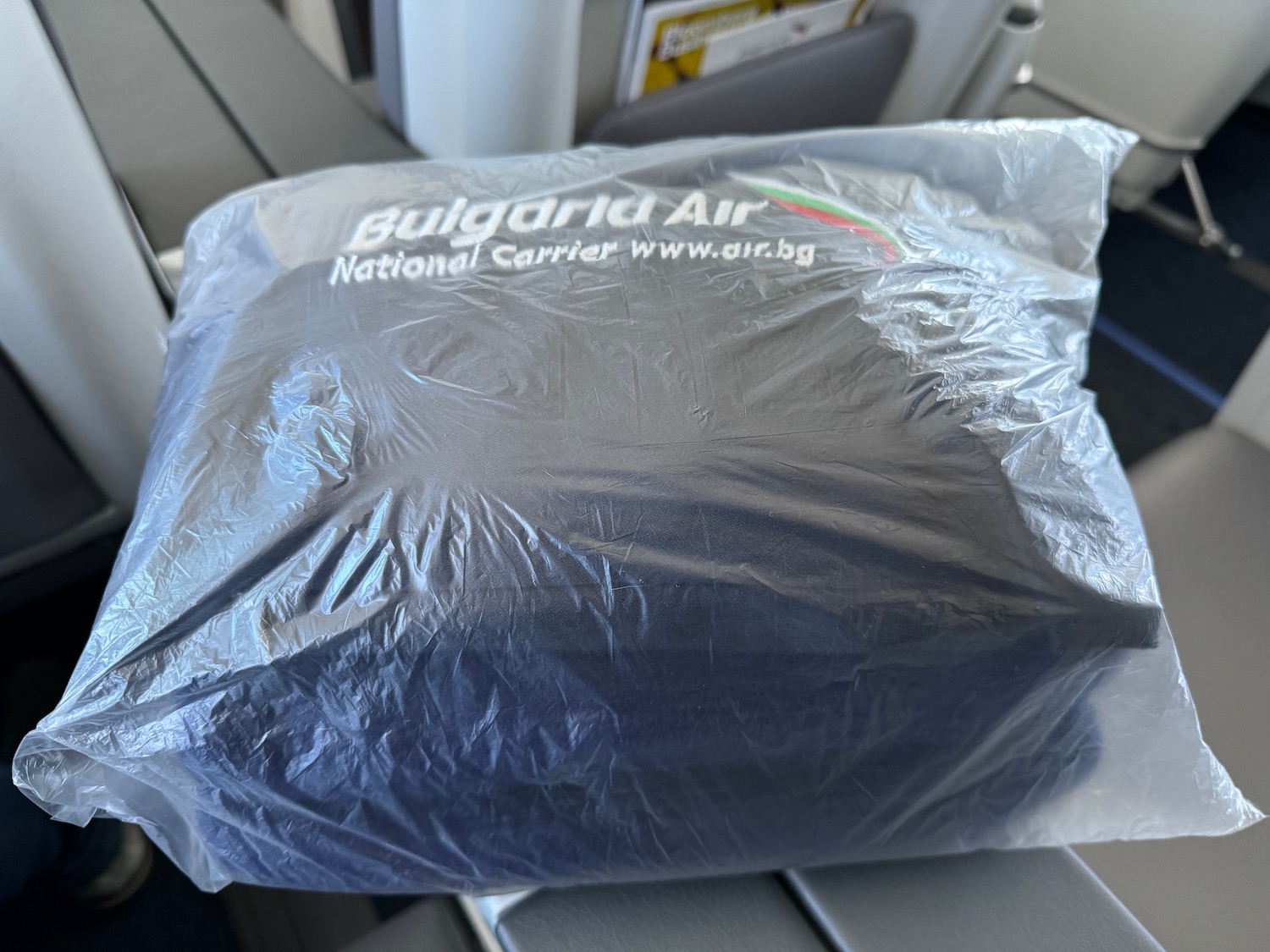 a plastic bag on a table