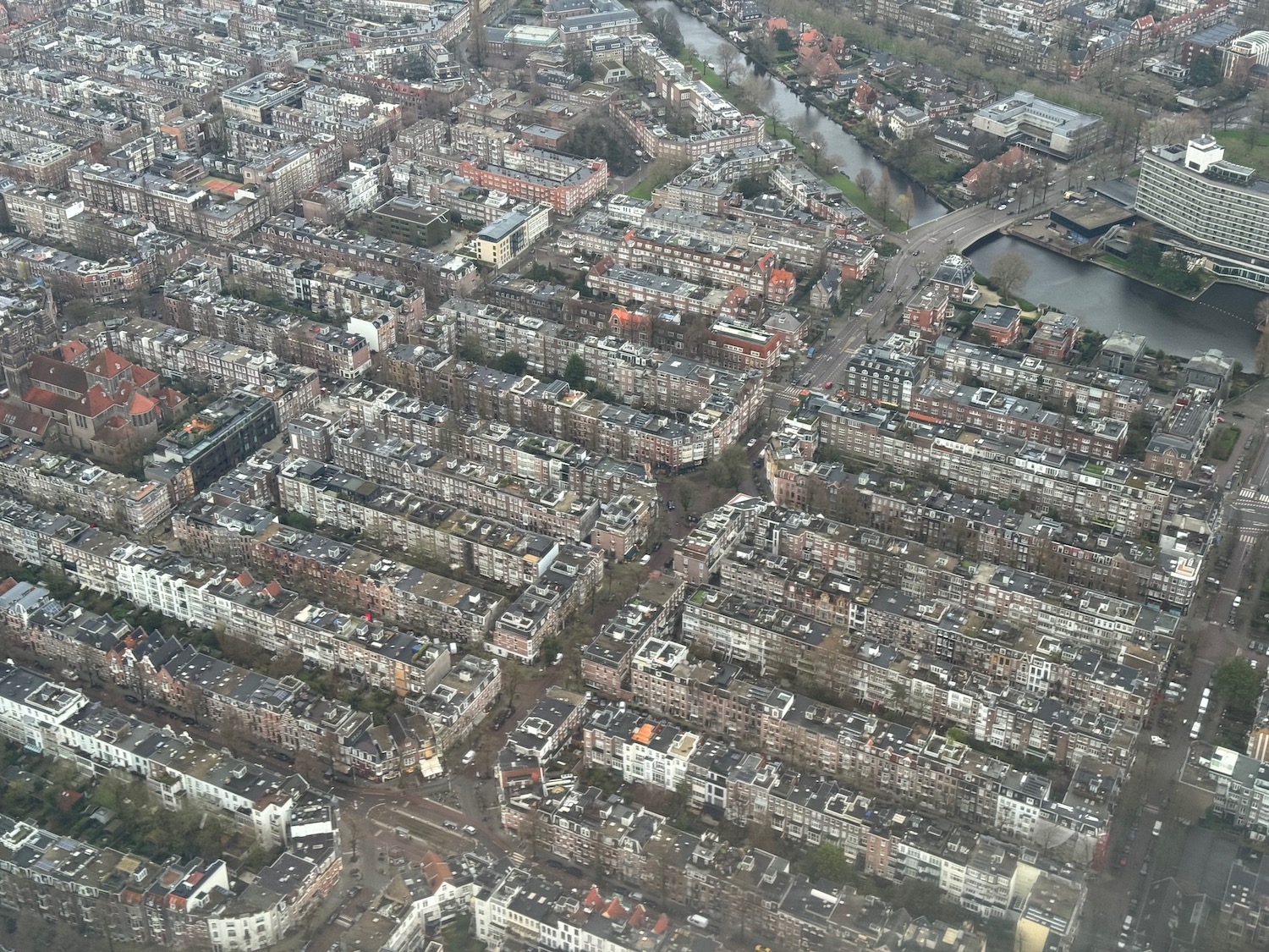 an aerial view of a city