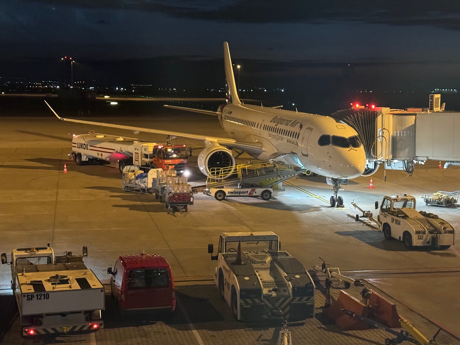 a plane on the runway