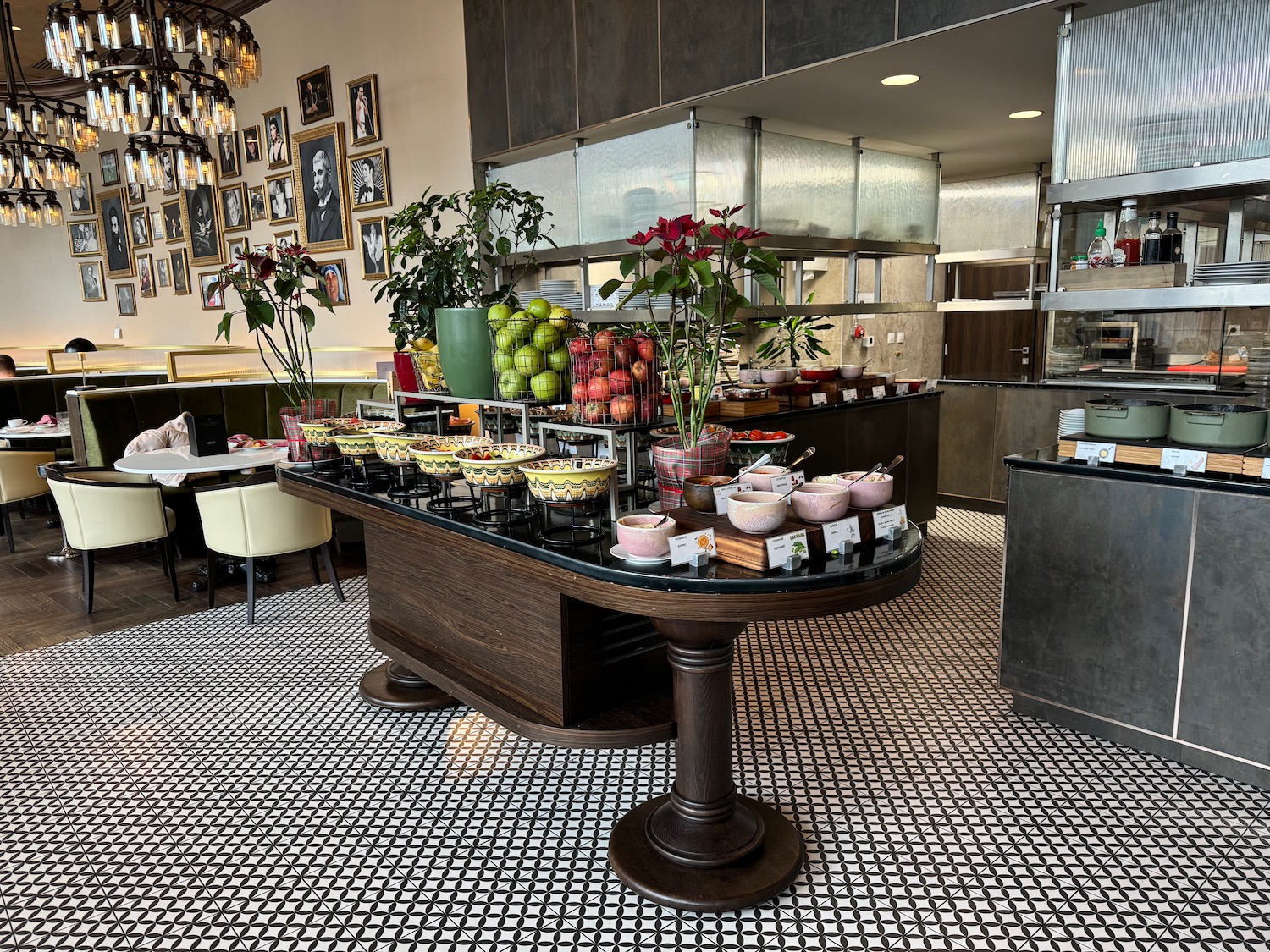 a food buffet in a restaurant