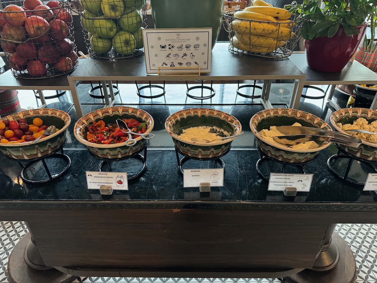 a table with bowls of food