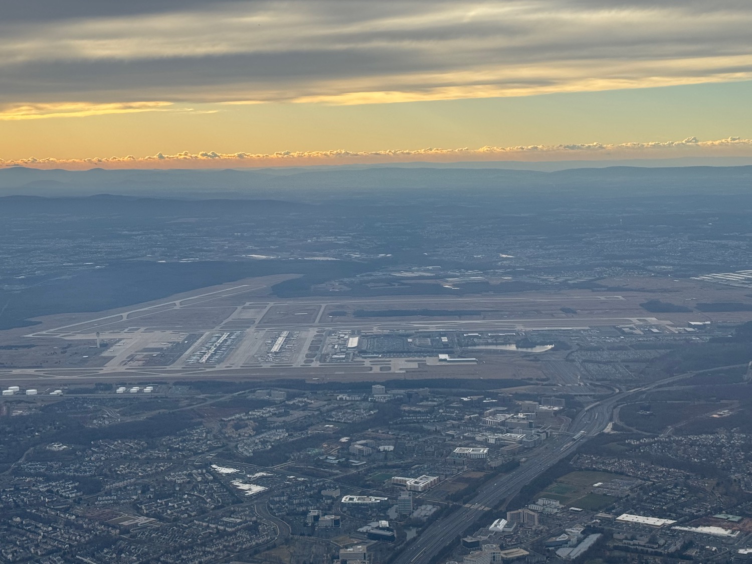 an aerial view of a city