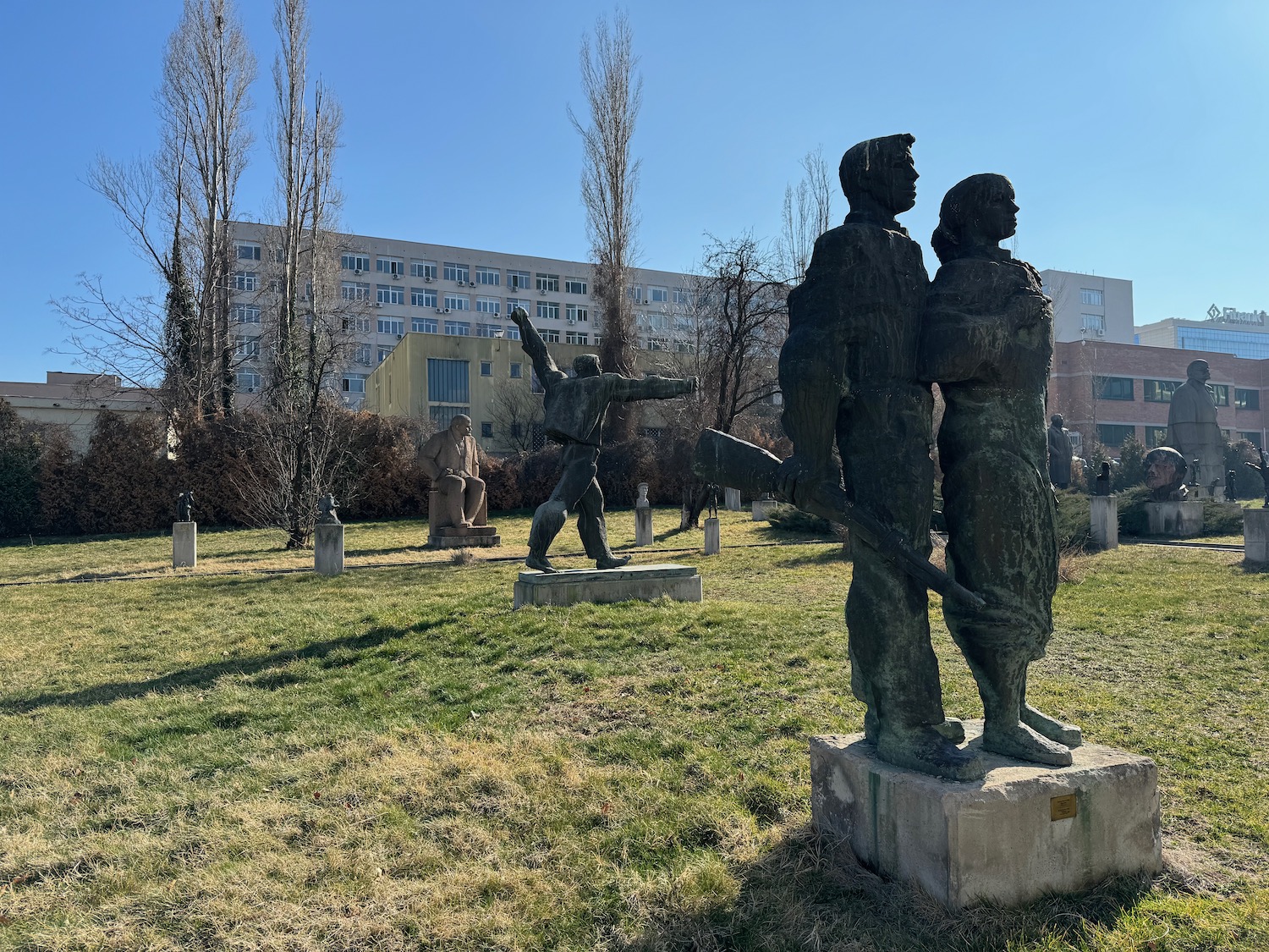 statues in a park