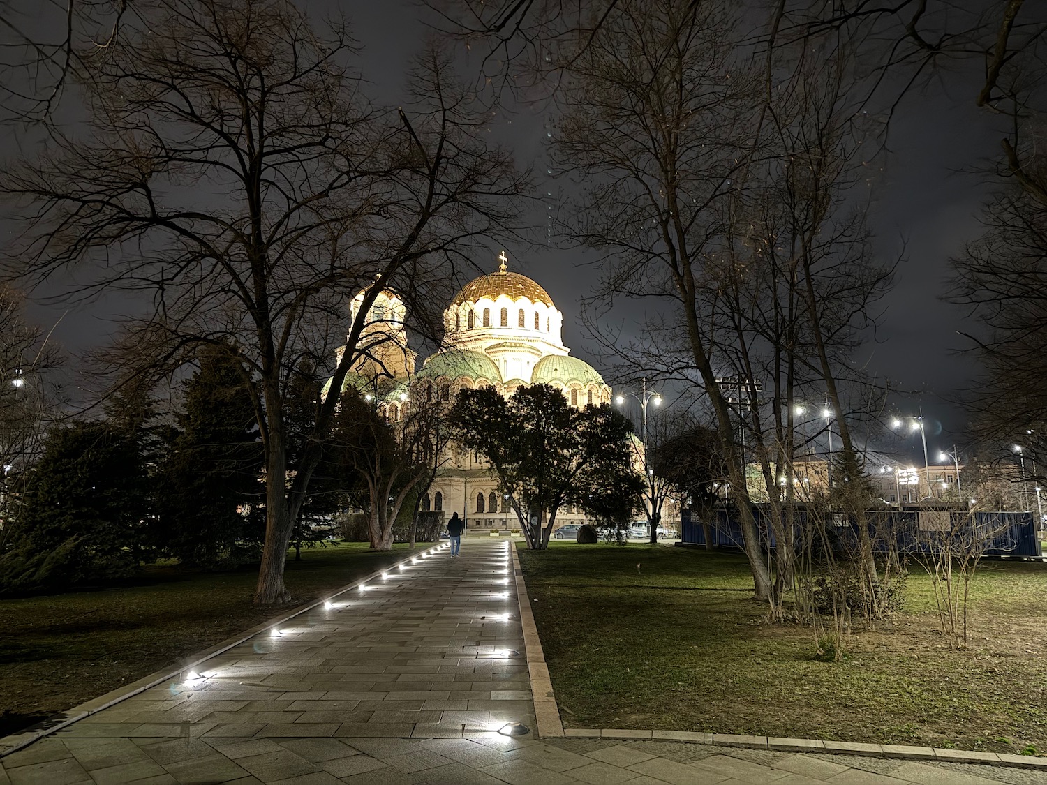 a walkway leading to a building