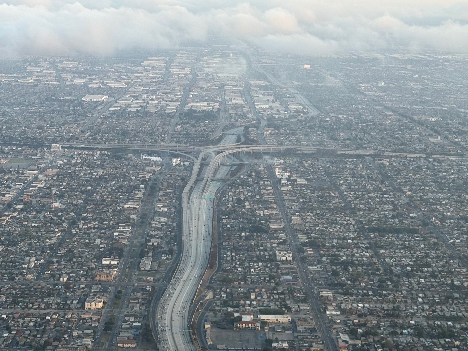 an aerial view of a city