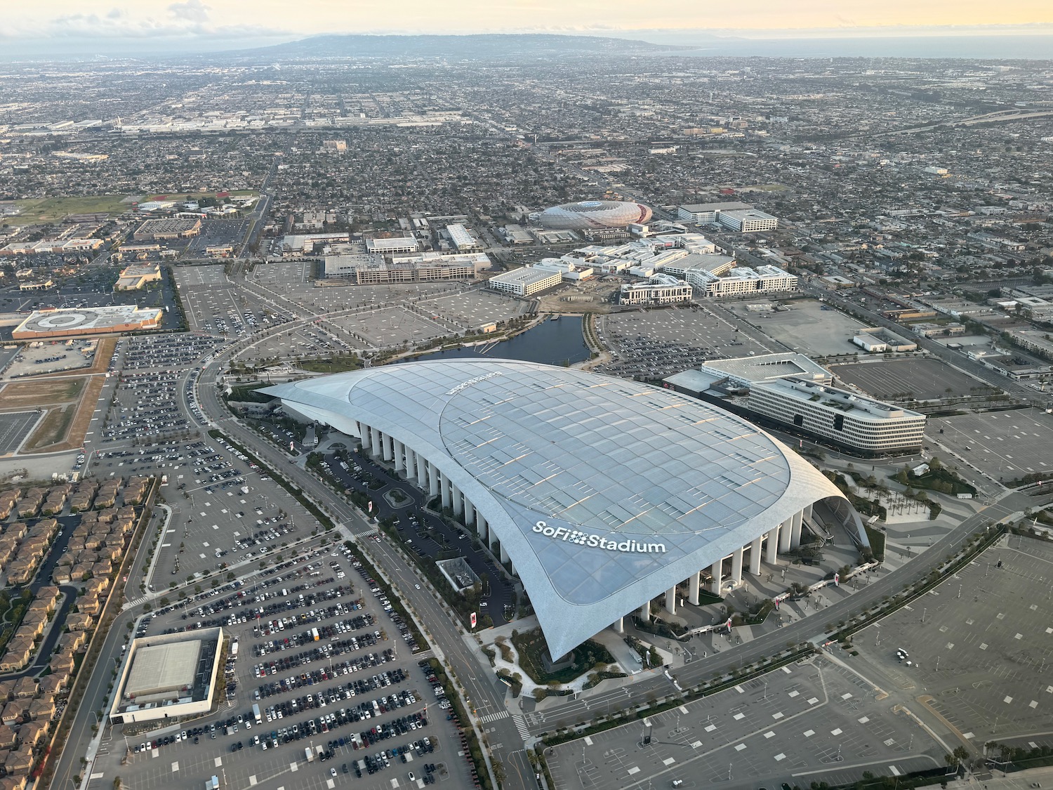 an aerial view of a stadium