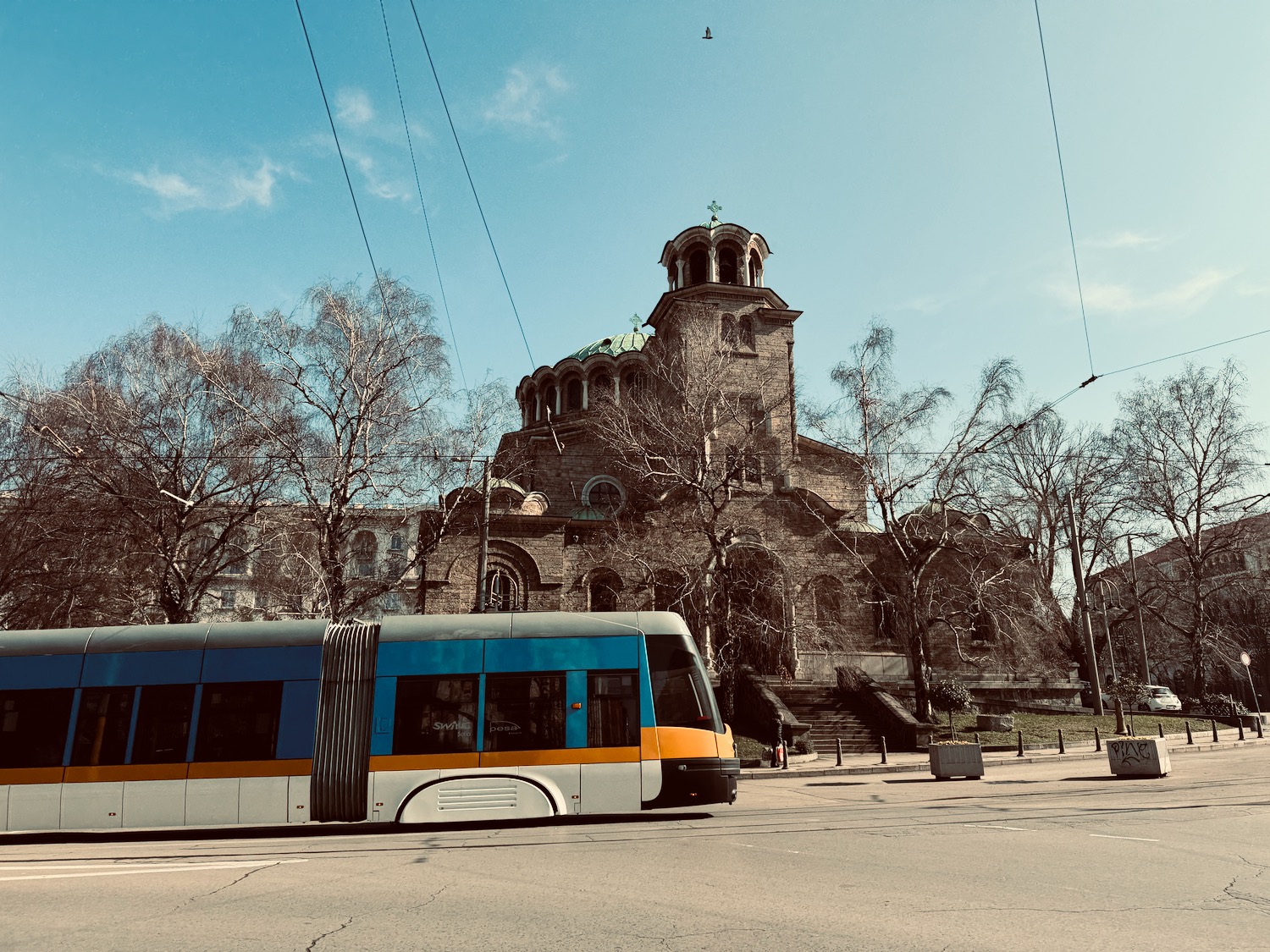 a bus on the road