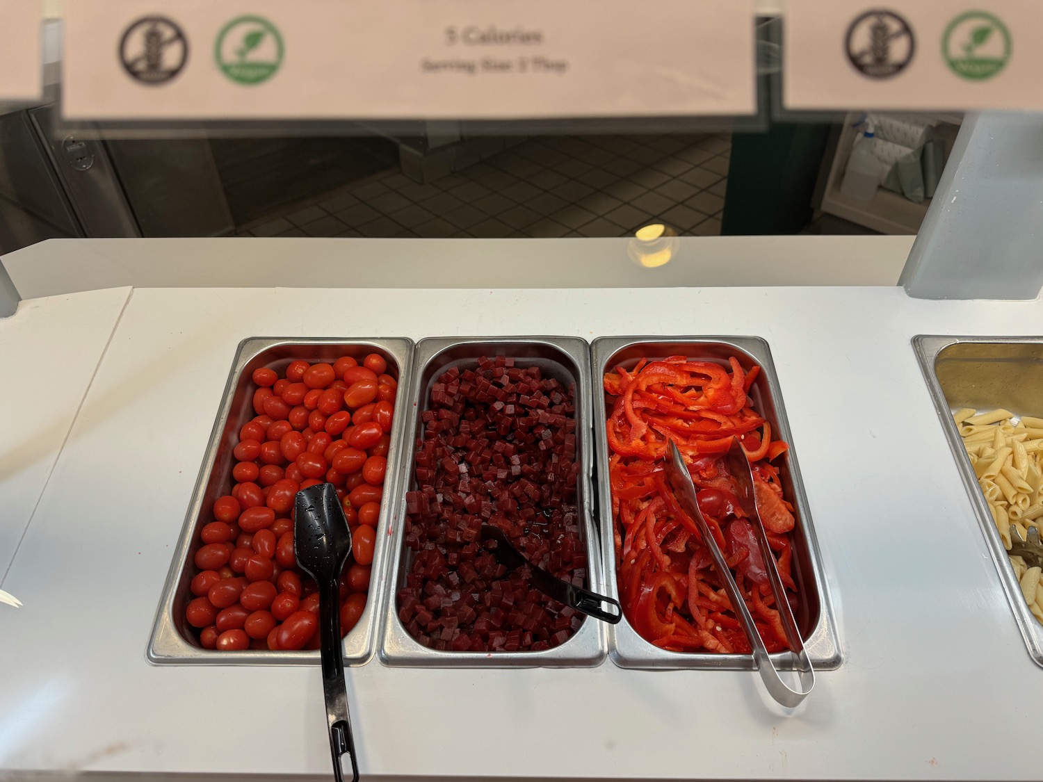 a trays of food on a table