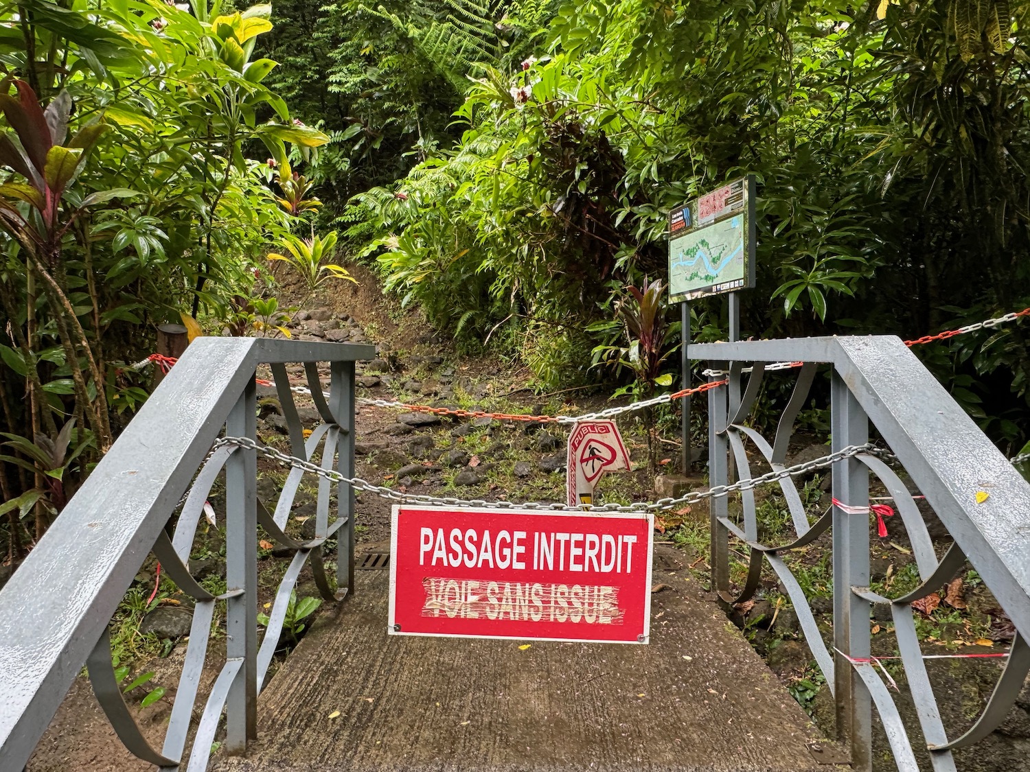 a bridge with a sign on it