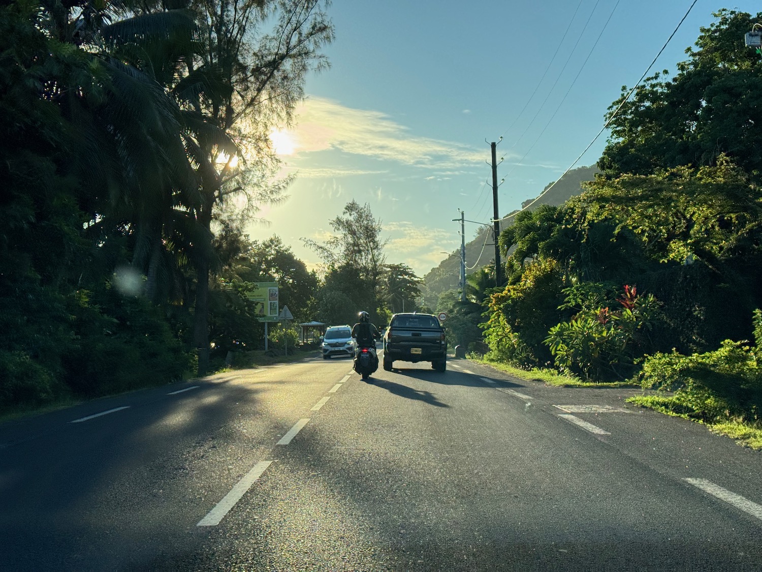 a motorcycle on the road