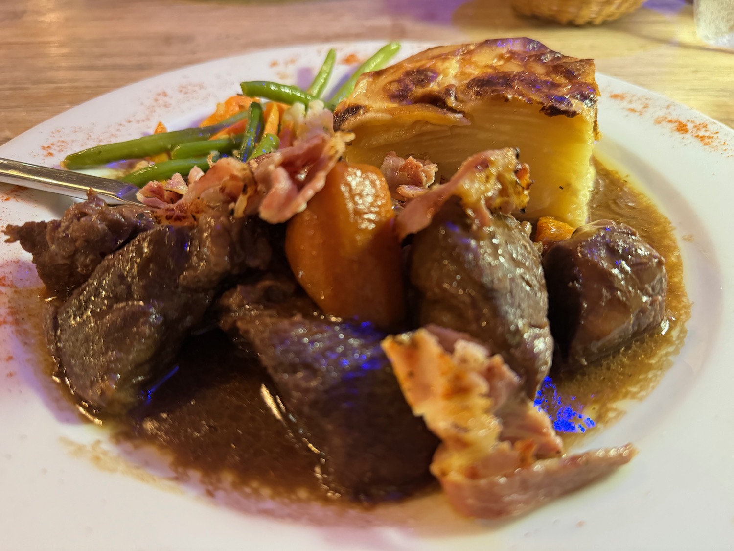 a plate of food on a table