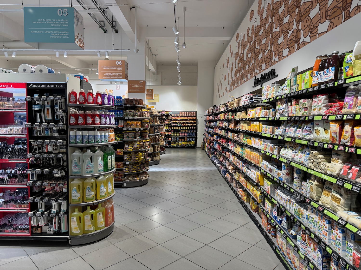 a store with shelves of food