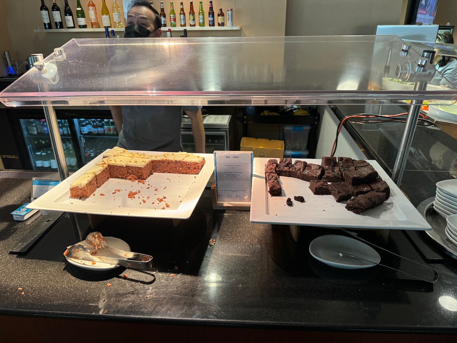 a trays of brownies on a counter