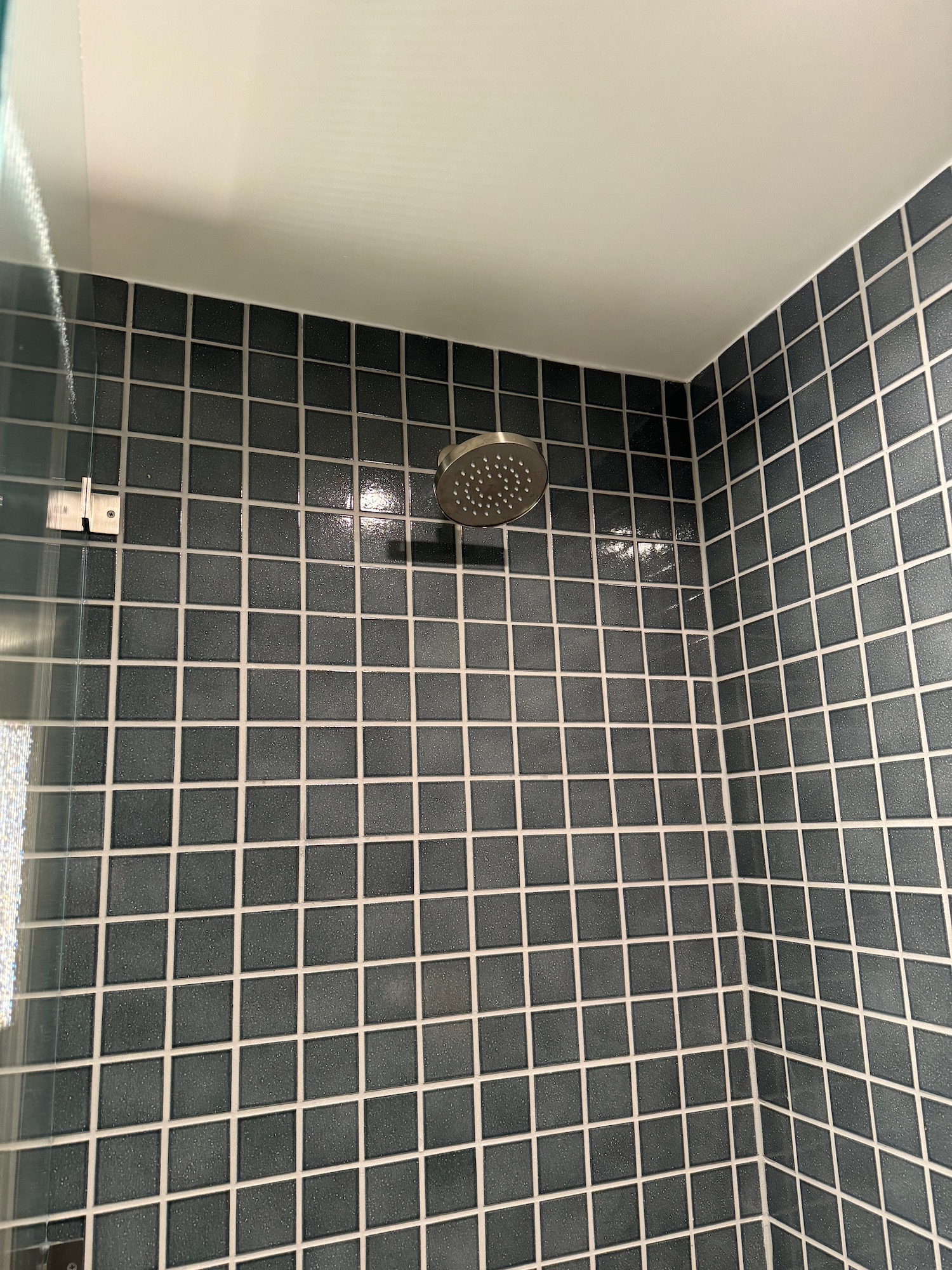 a shower head in a shower