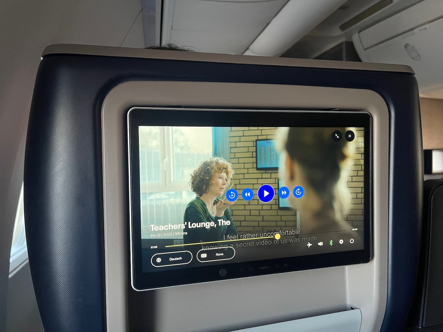 a screen on a plane