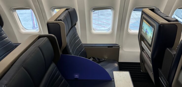 the seats in an airplane