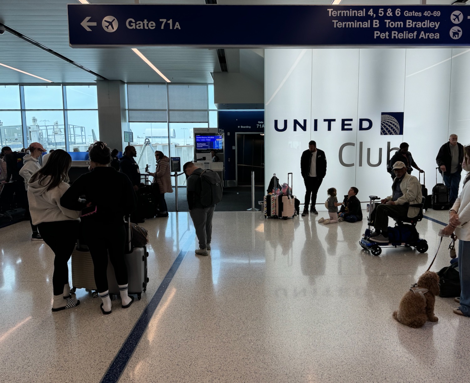 people in an airport